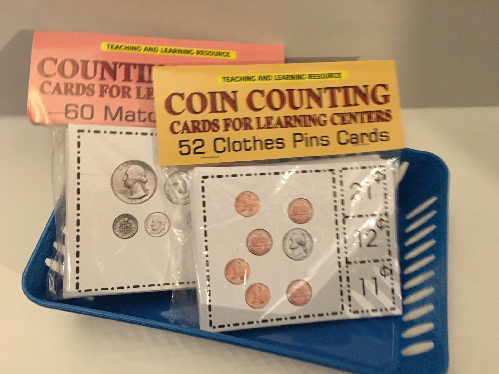 TWO (2) Learning Centers cards Counting Coins & Money Counting Teaching supplies
