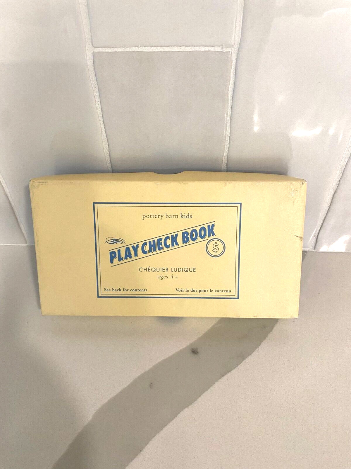 Pottery Barn Kids Play Check Book Bank Banking Budget Toy Gift Home Schooling