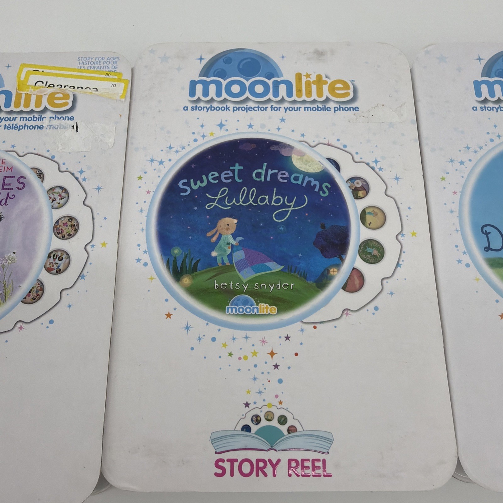 Moonlite Set Of 3 Story Reels For Mobile Storybook Projector Ages 3-7