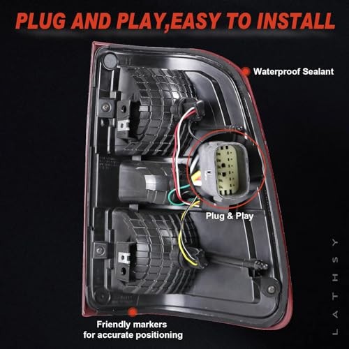 Tail Light Compatible With 2019-2023 Dodge Ram 1500 Right Chrome Bezel