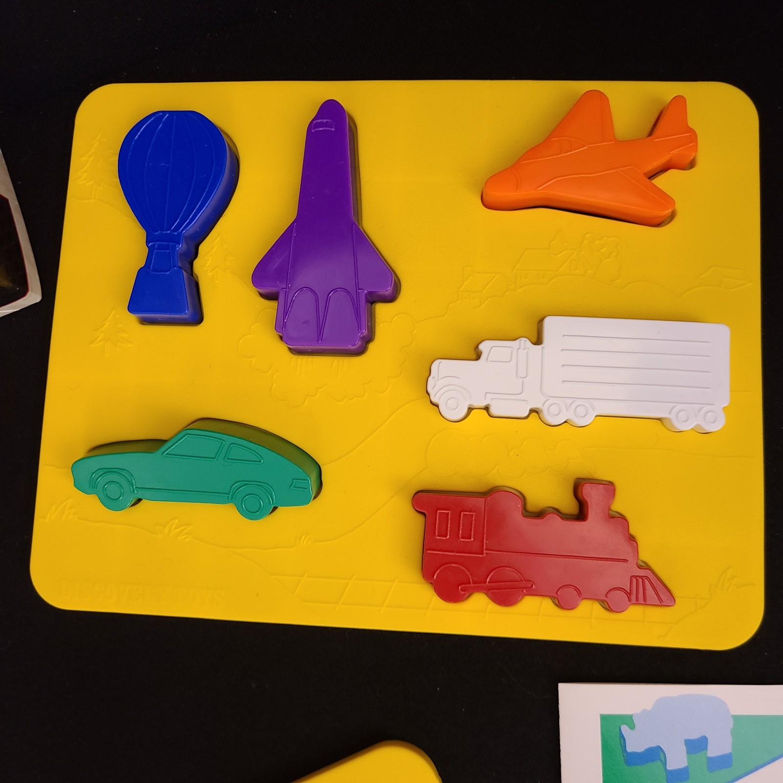 Vintage Discovery Toys Place and Trace Puzzle for 24+ Months Animals Vehicles