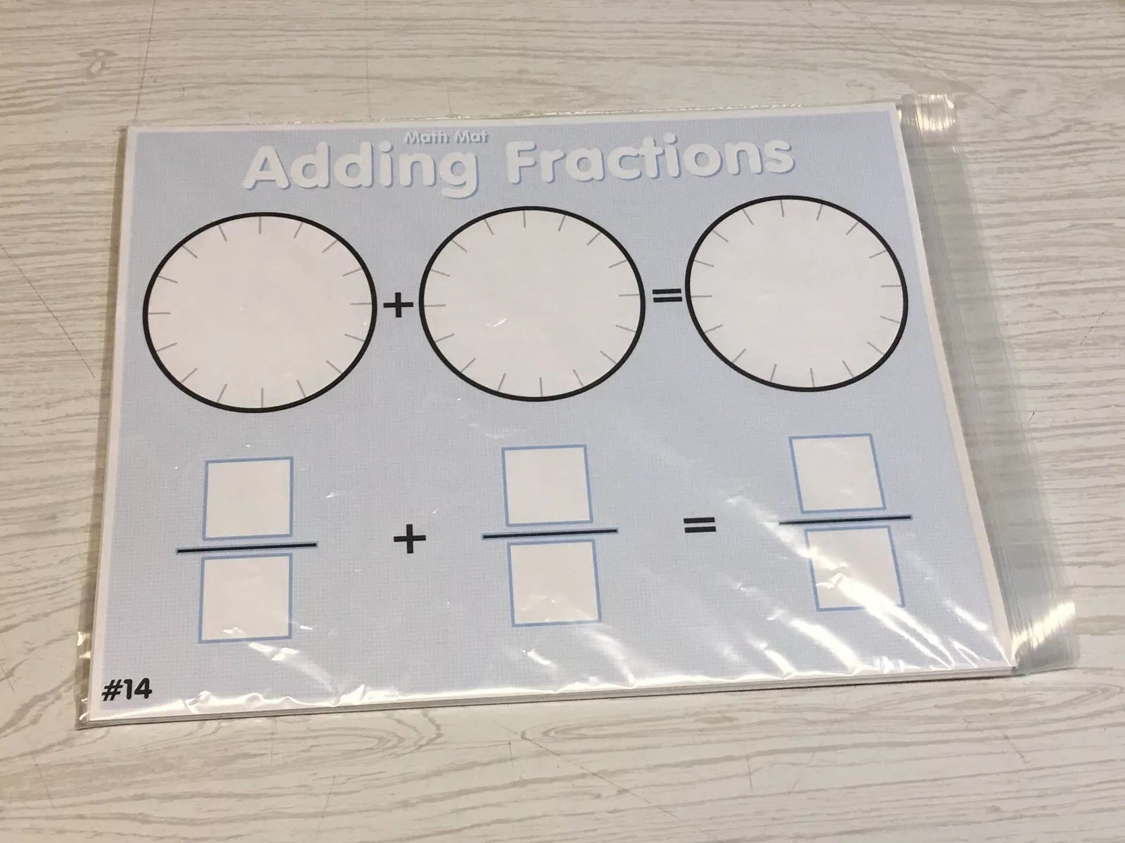 Classroom Set of 10 – Laminated Math Work Mats – Dry Erase #014