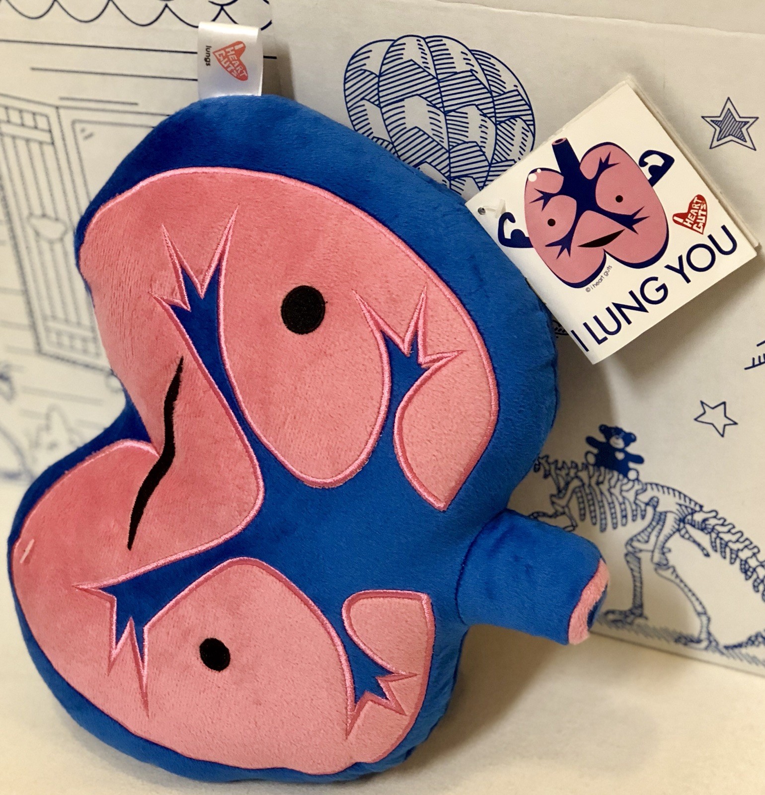 New I Heart Guts Lungs Plush I Lung You Doll Science Toy Organ Body Part Lungs N