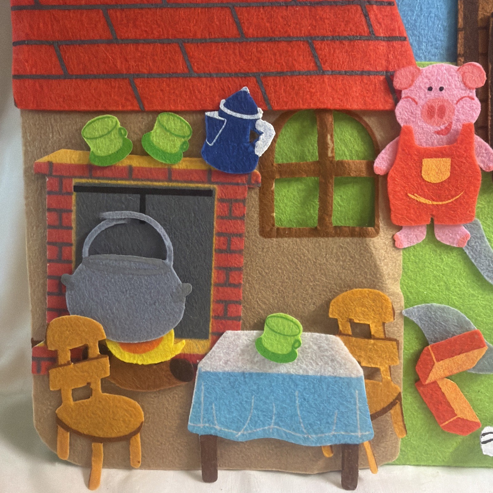 Felt Creations Hurricane Toys THREE PIGS Storyboard 43 Pieces
