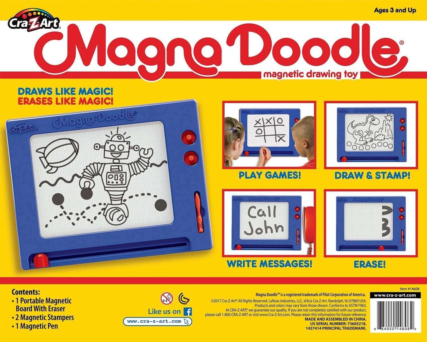 Retro Magna Doodle – 50 of Creative Fun – Classic Magnetic Drawing Board Toy…
