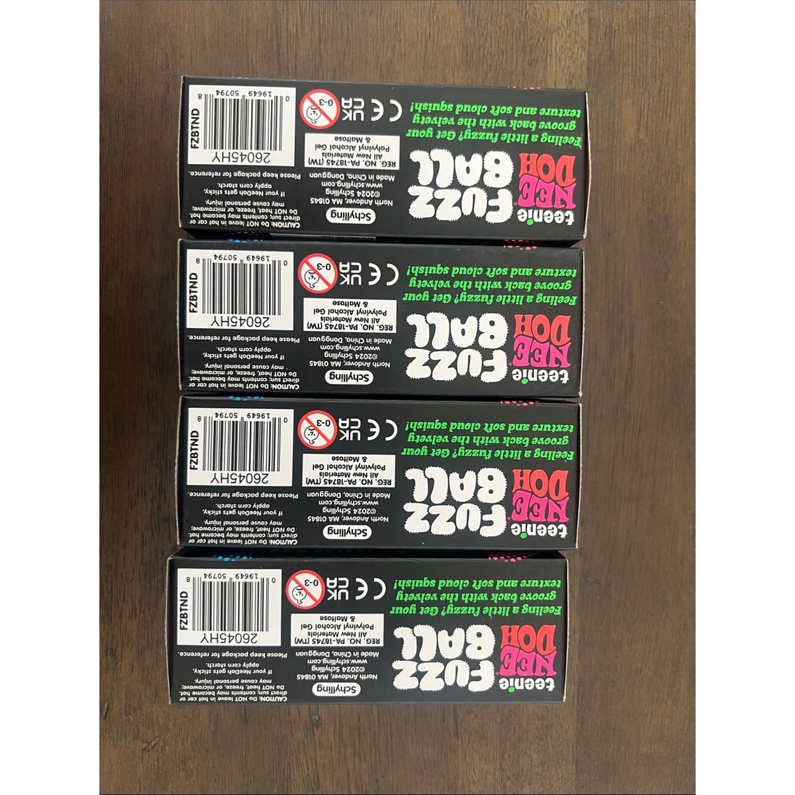 NeeDoh Teenie Fuzz Ball -Pack of 3 Mini Asst Colors – Sealed in BOX!