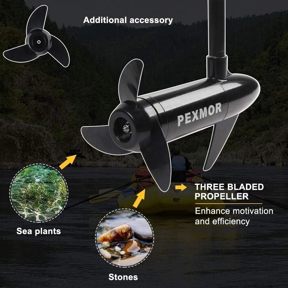 PEXMOR 8 Speed Electric Trolling Motor, Electric Outboard Boat Motor