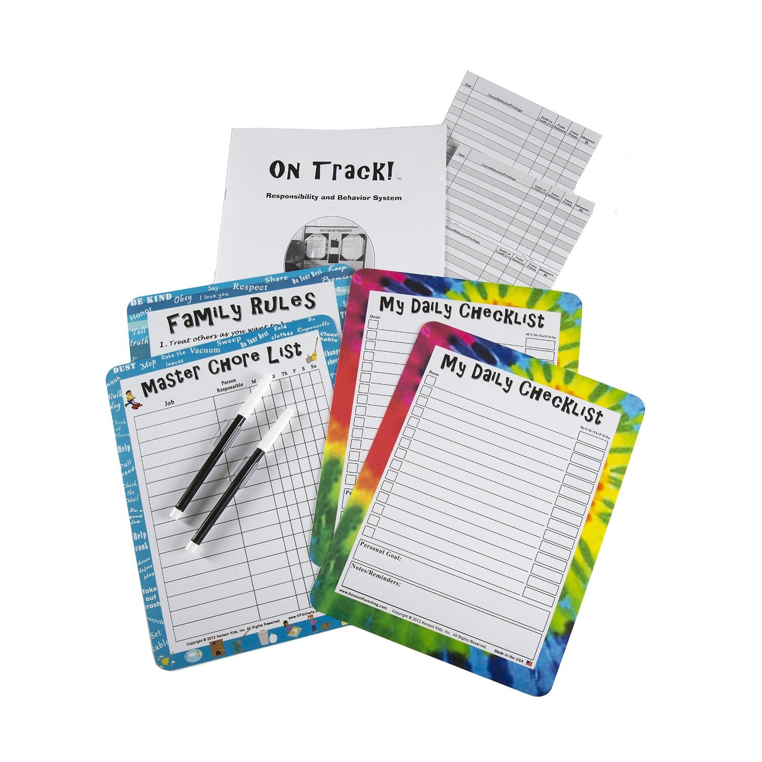 2 Kids On Track! Responsibility & Behavior System for tweens checklist 8+ chores
