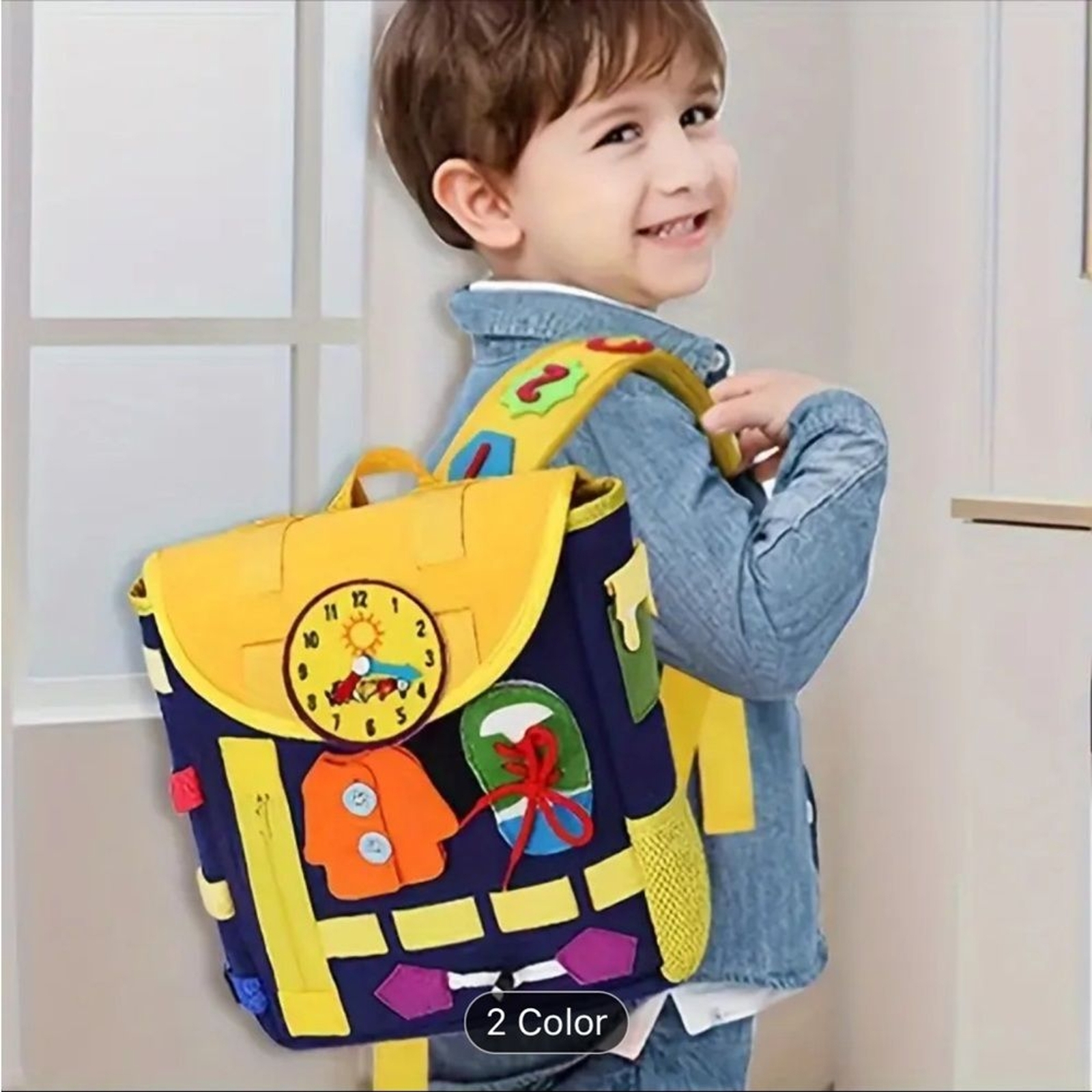 Educational Toddler Backpack: Blue