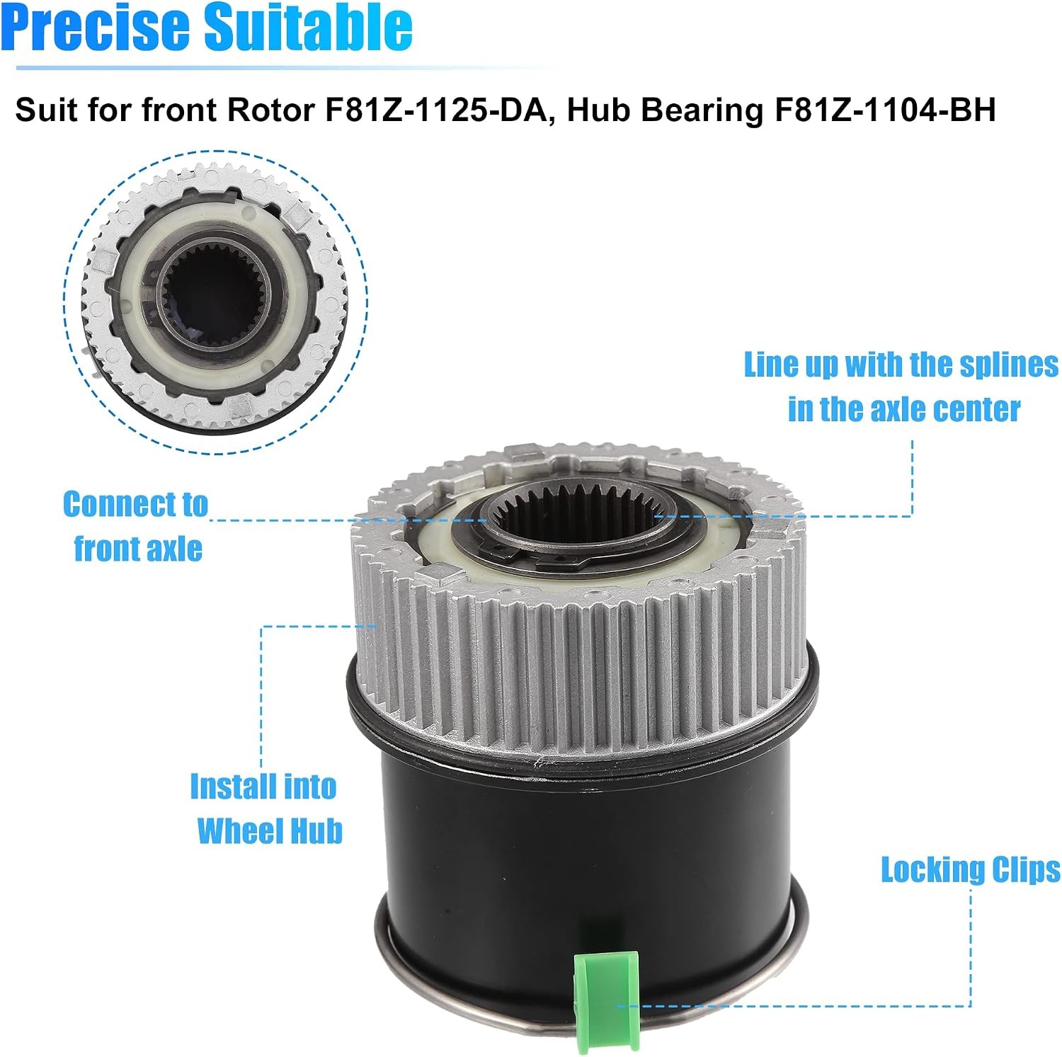 X AUTOHAUX Manual Locking Hub Pair for Ford F250 F350 99-04
