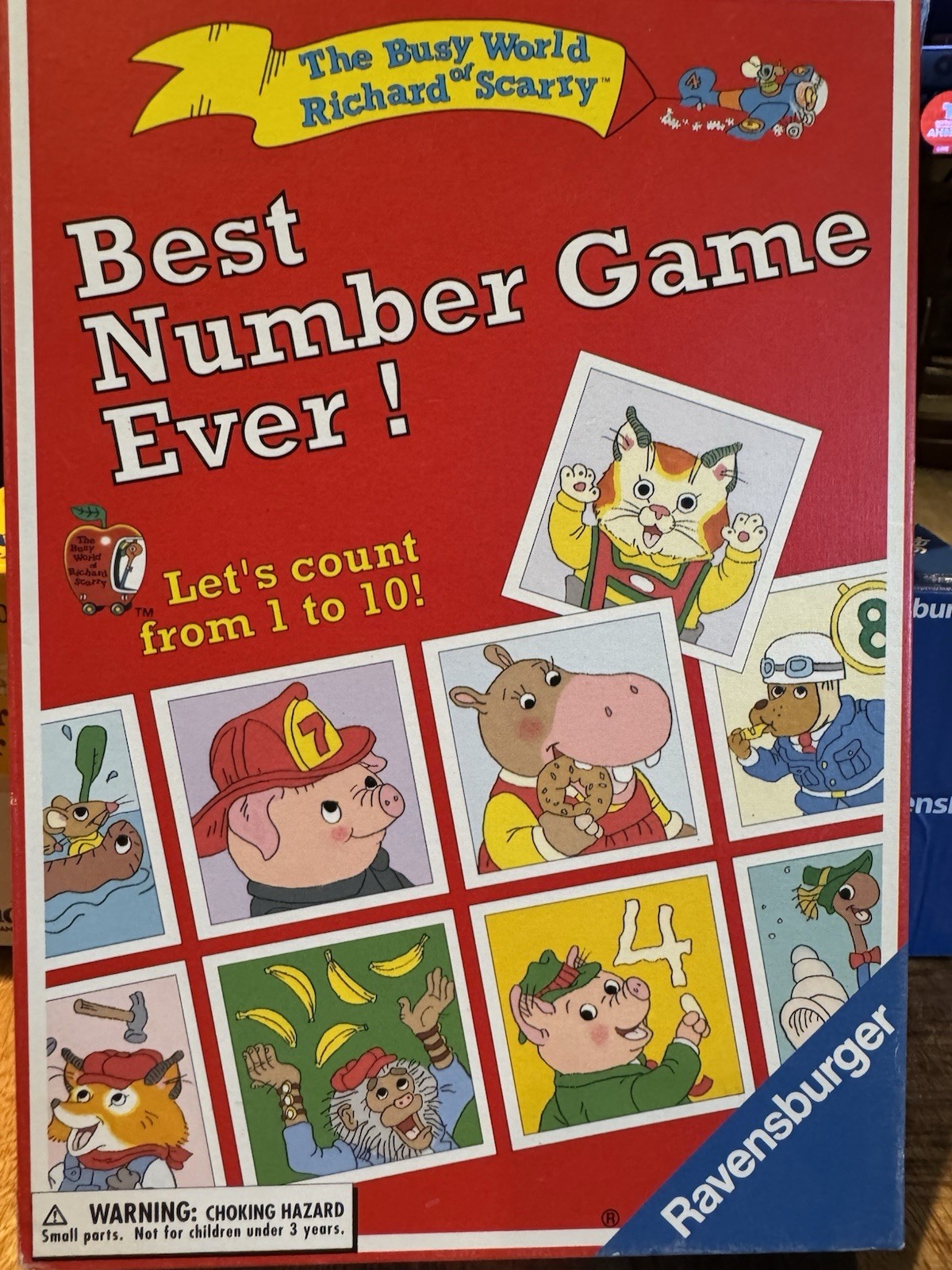 Ravensburger 1996 Best Number Game EVER Busy World of Richard Scarry Count 1-10