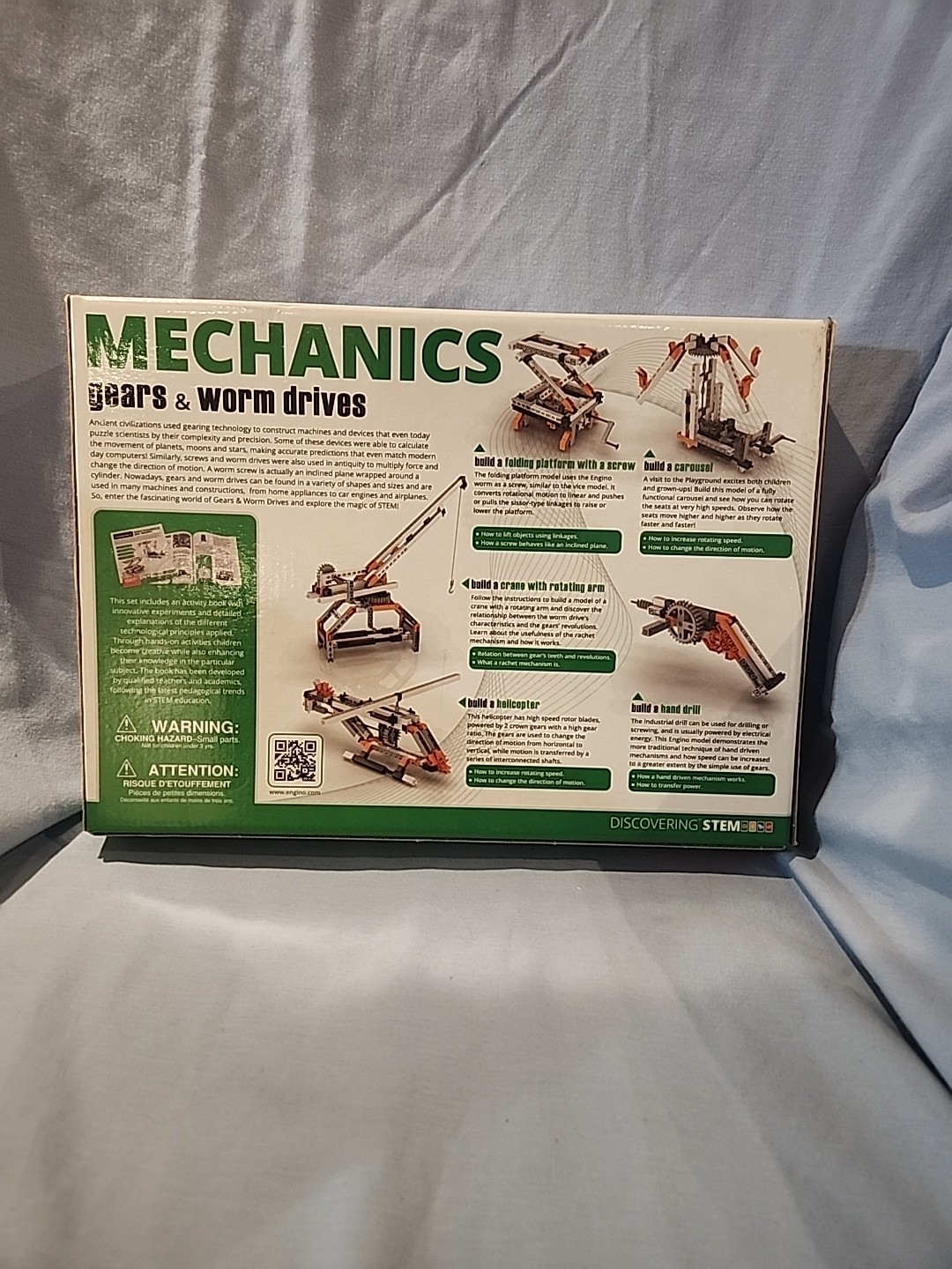 Engino STEM Mechanics: Gears & Worm Driveset New. Ages 6 To 13 Mechanics Movemen