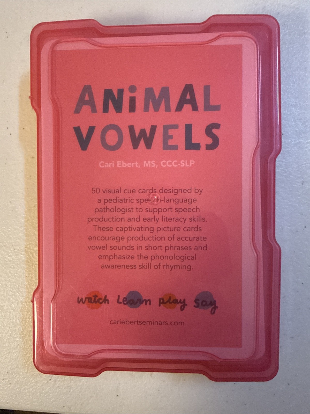 Animal Vowels-50 Cards To Support Speech Production