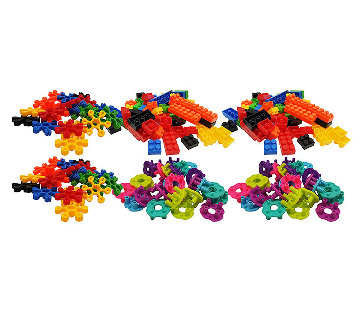 Bulk Set of Building Block Sets – Brick, Table , Armed Circular Style – Assorted