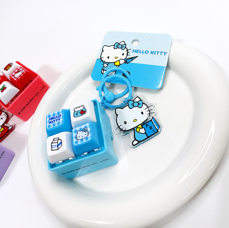 Hello Kitty (Sanrio) LED Keycap Clicker Keychain Keyring 4 Colors Full Set