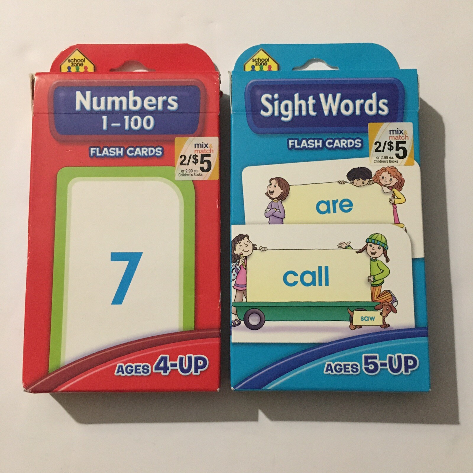 School Zone Number And Sight Words Flashcard Packs SEE DESCRIPTION
