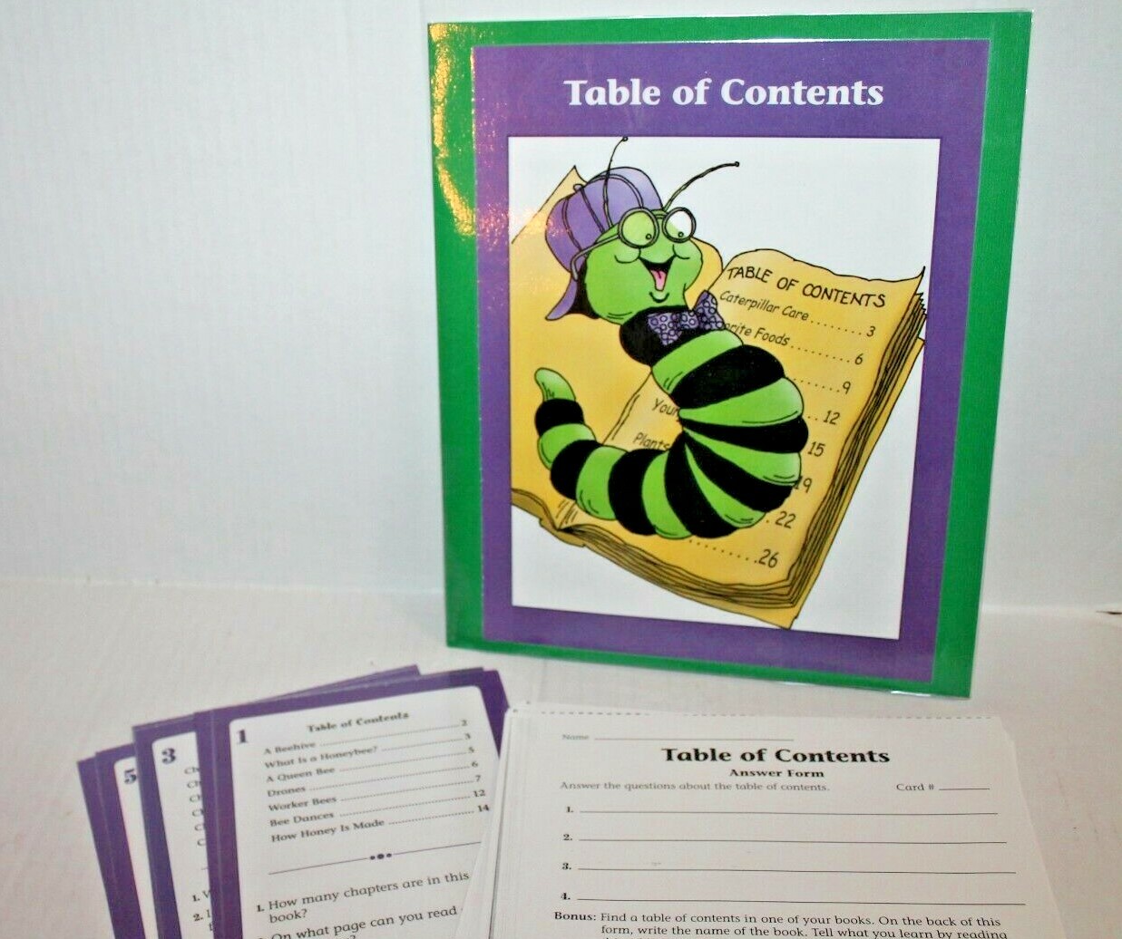 Evan-Moor “Table of Contents” Folder Center Language Arts Activity Grades 3-4