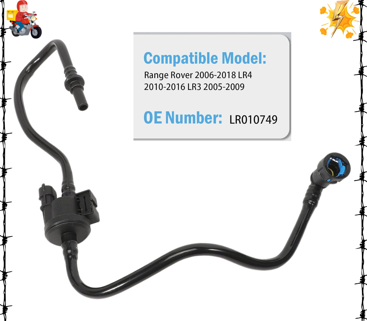 LR010749 Vapor Canister Purge Valve Compatible with Range Rover 2010-2018