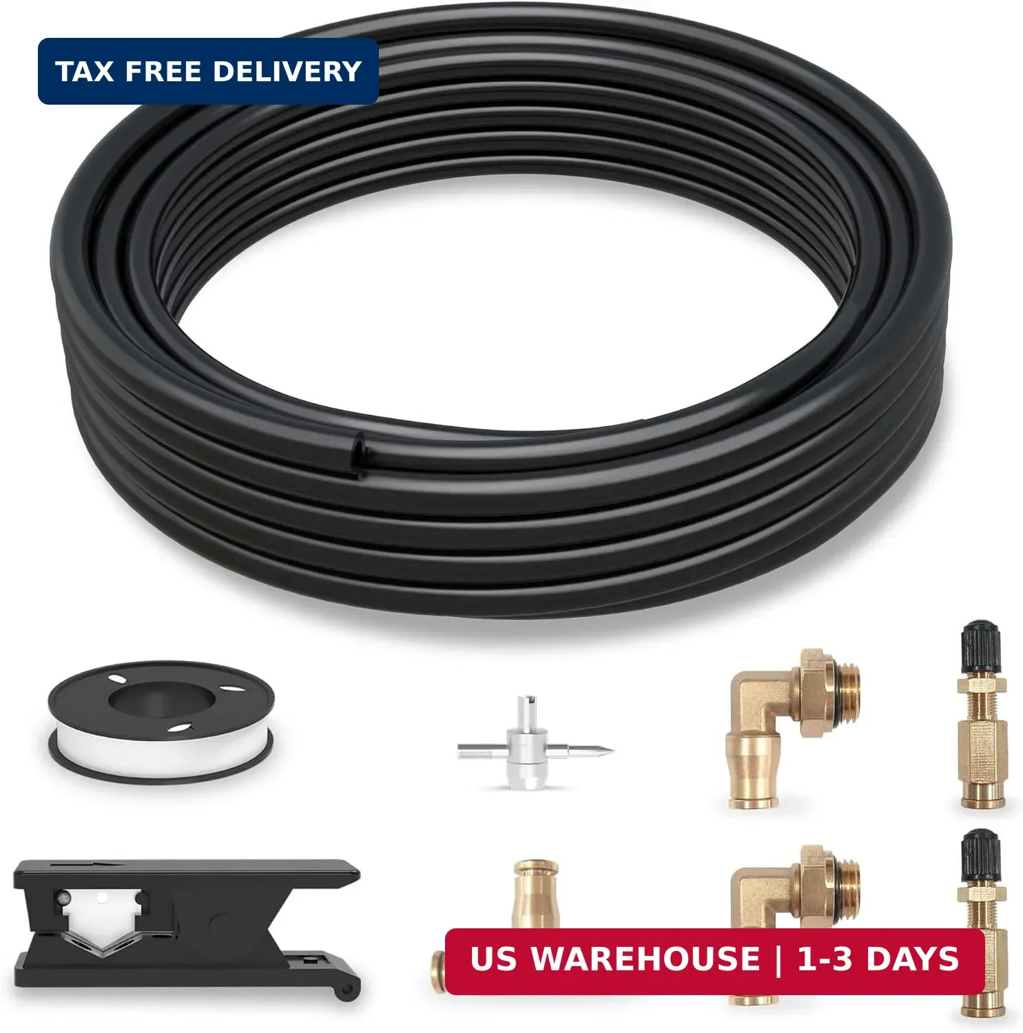 Air Line Kit for Air Spring Bag Suspension with Fittings 30 FT PA Hose Truck….