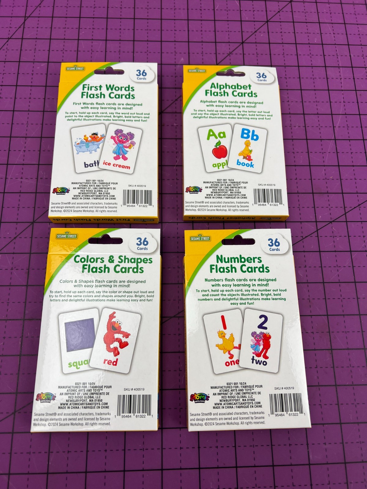 NW 4Sesame Street FlashCards Learning First Words Numbers Colors Shapes Alphabet