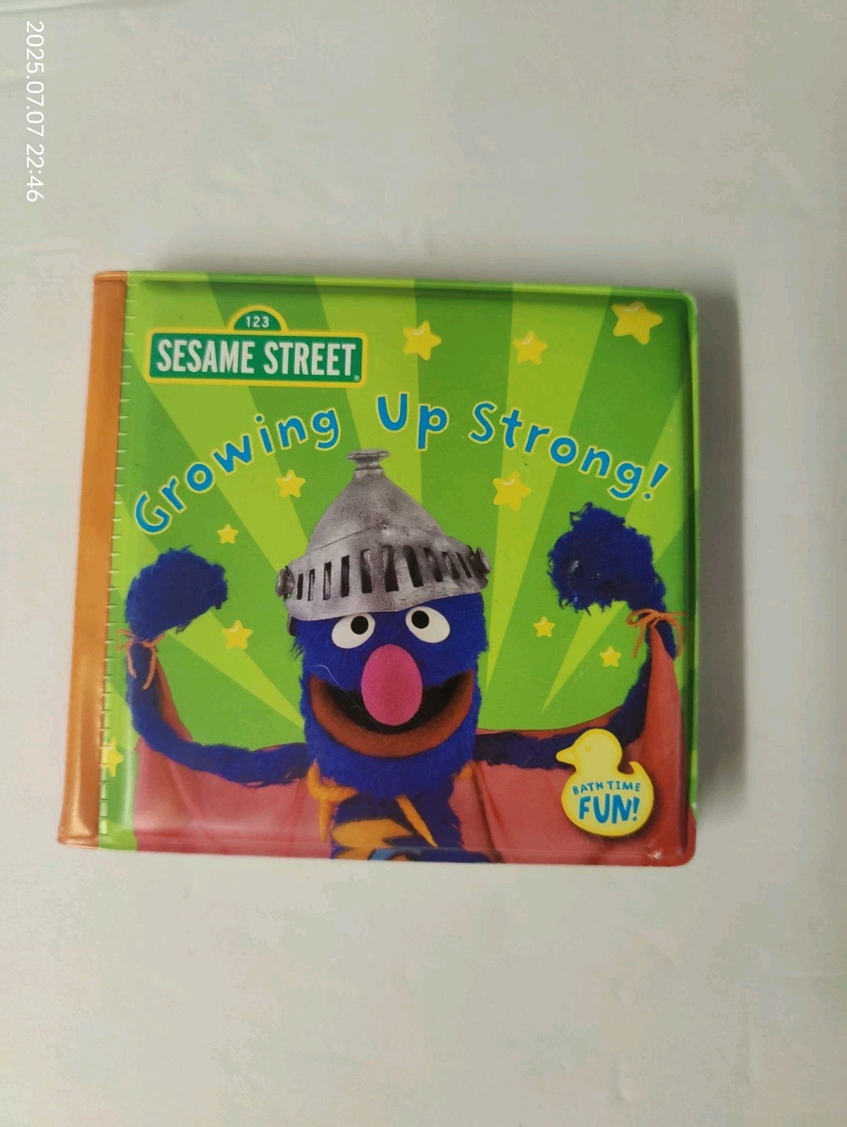 Growing Up Strong Grover Sesame Street Squishy Bath Bubble Book Baby Pre-K