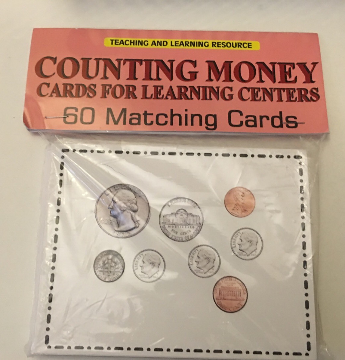 TWO (2) Learning Centers cards Counting Coins & Money Counting Teaching supplies