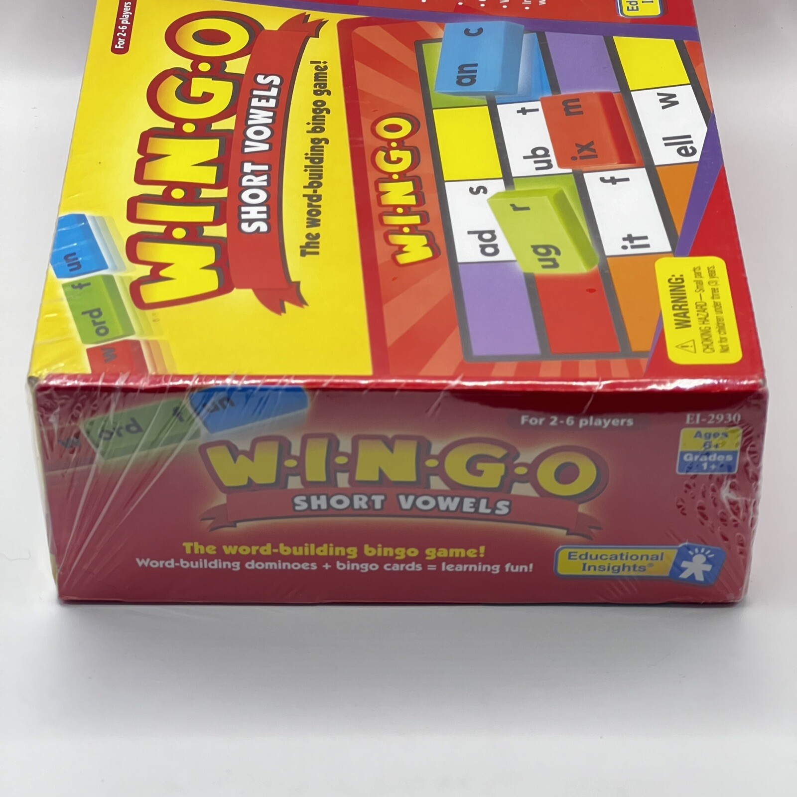 New! W.i.n.g.o. WINGO Short Vowels By Educational Insights Word Dominoes Bingo