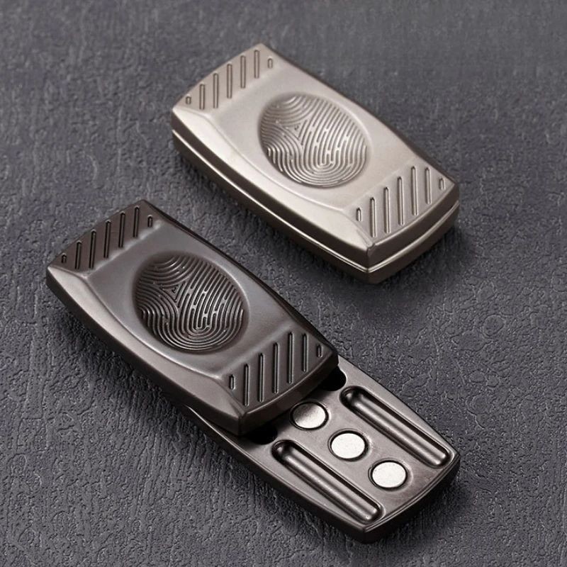 Magnetic Push Card Slider EDC Metal Fidget Toy Stress Relief Sensory Gadget