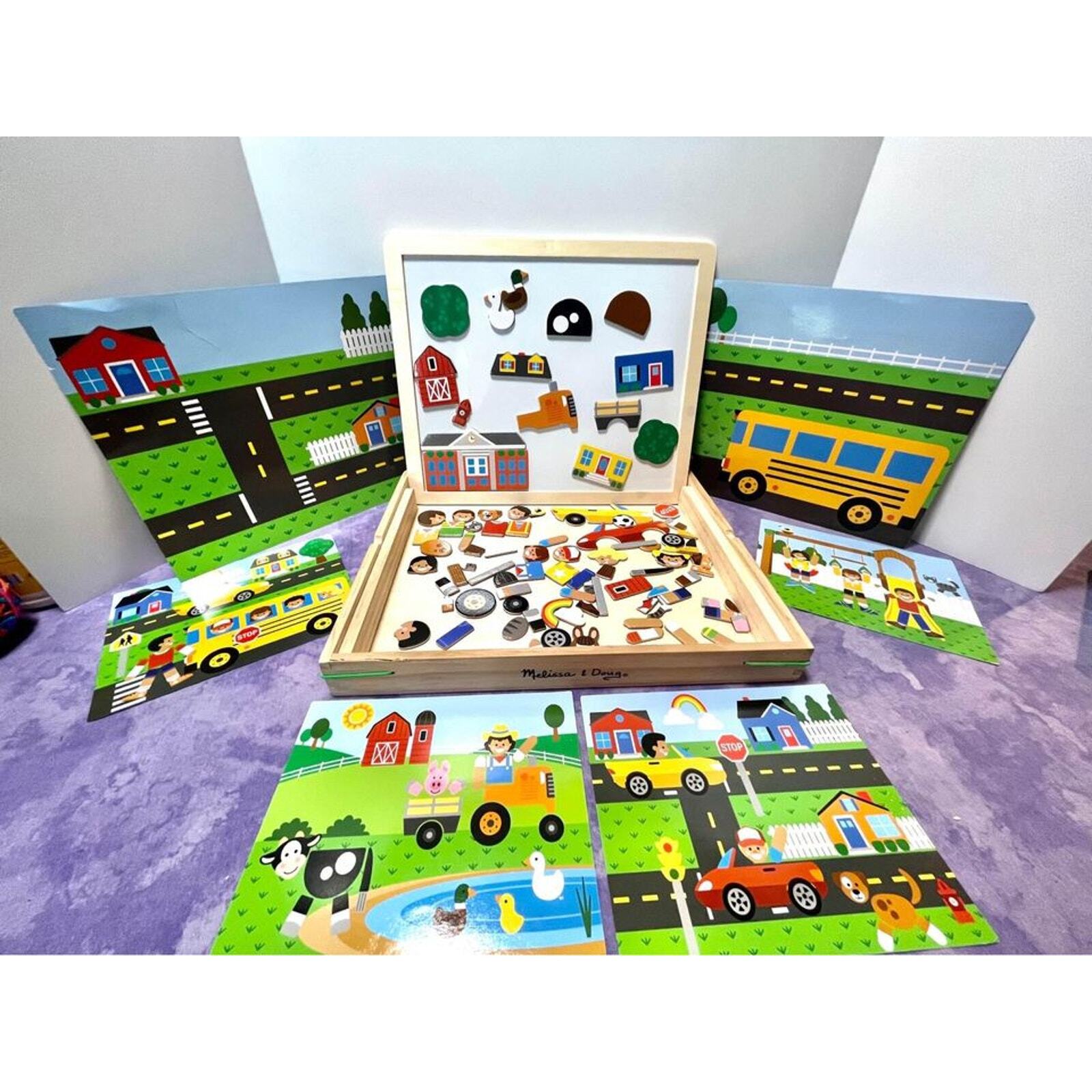 Melissa & Doug Magnetic Matching Picture Game Incomplete Puzzle