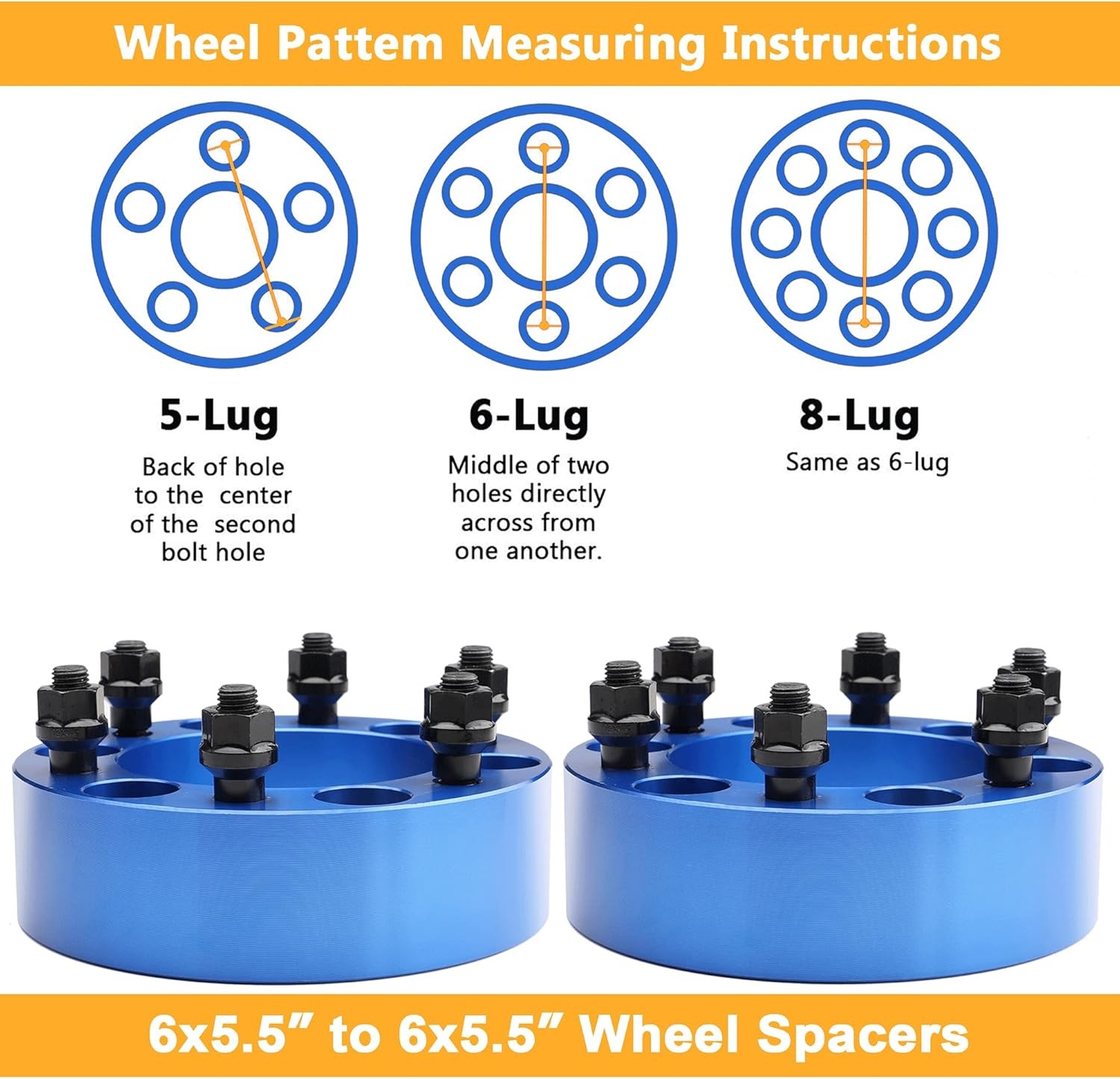 6×5.5 2″ Wheel Spacers Fit for Tacoma 4Runner Tundra FJ Land Cruiser, 6×139.7…