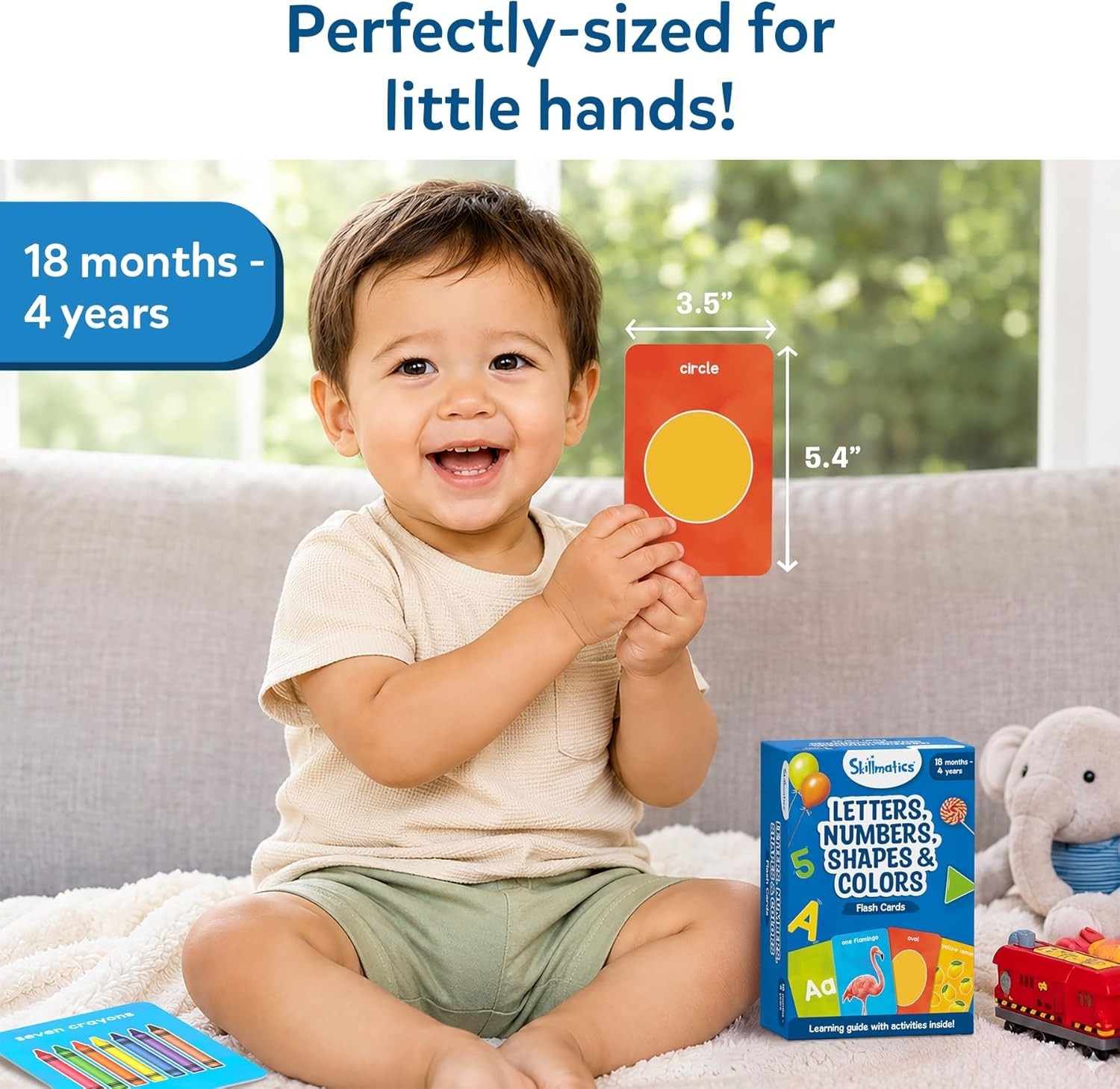 Thick Flash Cards for Toddlers – Letters, Numbers, Shapes & Colors, Montessor…