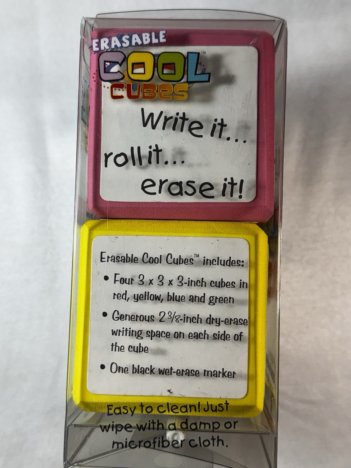 Four Sets Dry-Erase Erasable Cool Cubes Classroom Foam Learning Aids