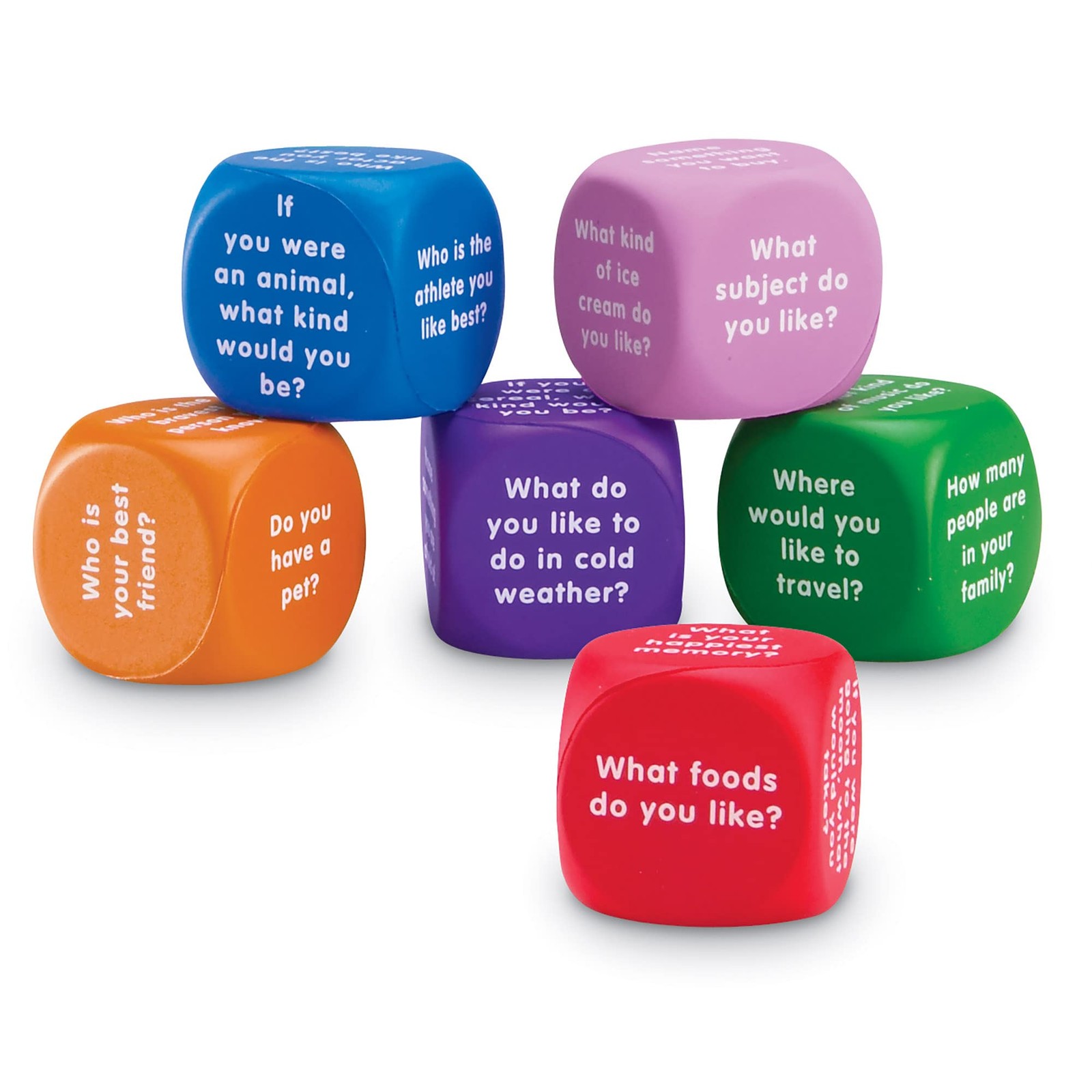 Learning Resources Conversation Cubes, Social Dice, Autism Therapy, Ice Breaker