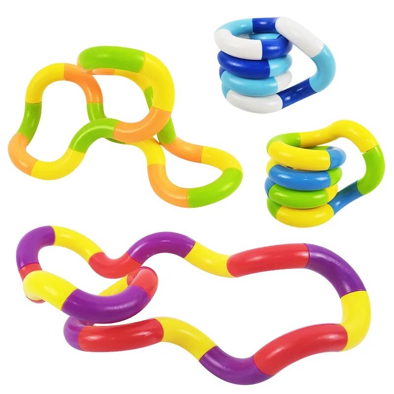 Genuine Tangle Classic Junior Highly Tactile Fidget Stress Kids Toy ASD Hand Toy