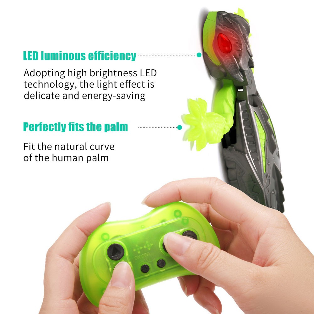 Rechargeable Wall Climbing Robot Gecko Toy | Remote Control Lizard with LED Eyes