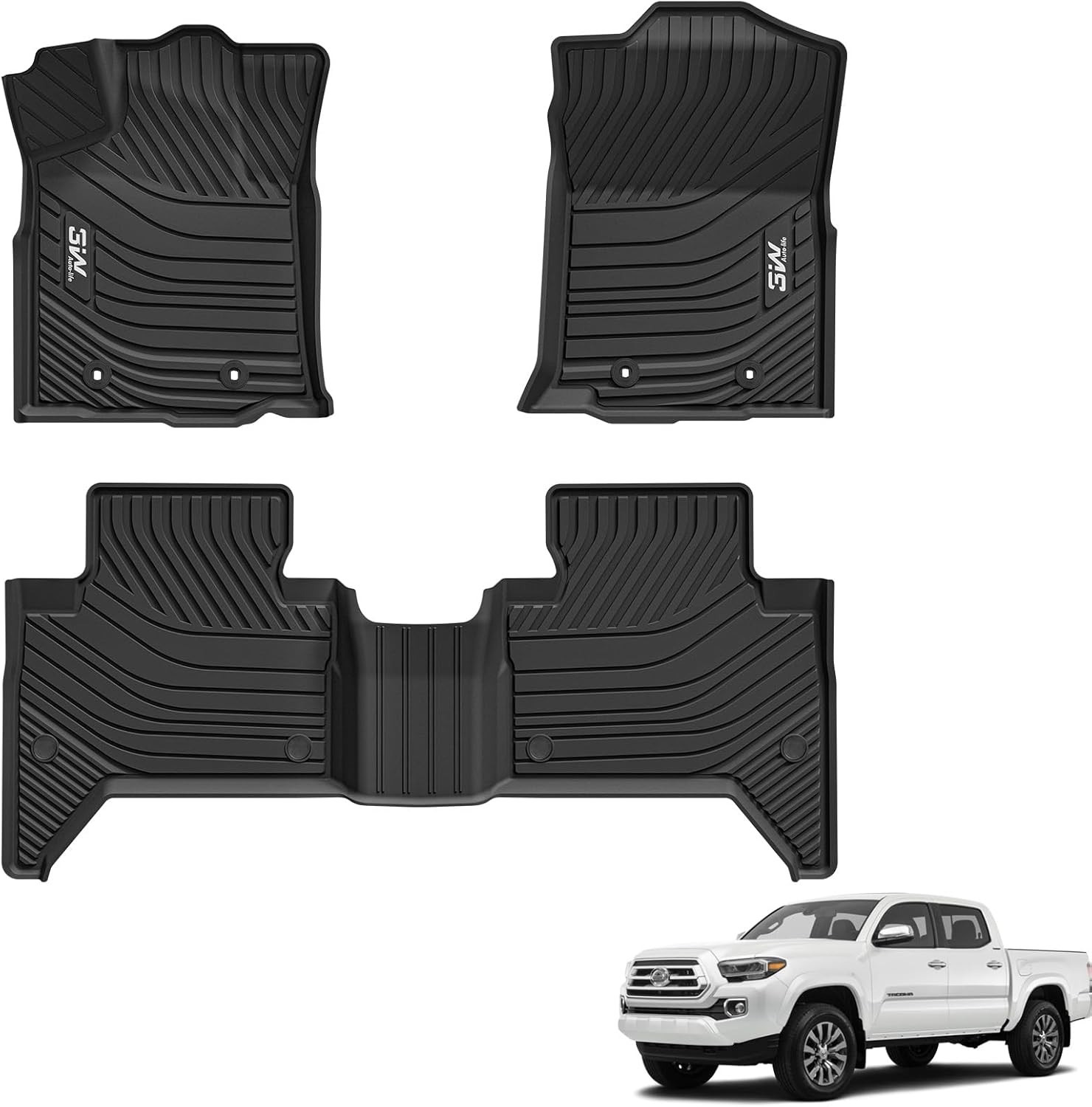 Floor Mats Fit Toyota Tacoma 2016-2023 (Only for 3. Tacoma|16-23|Floor Mats