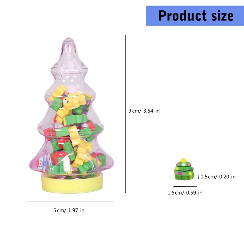 230Pcs Christmas Erasers In Bottle for Kids Boys Girls Holiday Present, Christma
