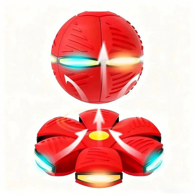Magic Meta Bounce Ball 2-in-1 Flying Saucer Transforming LED Bouncy Toy Kids Pet