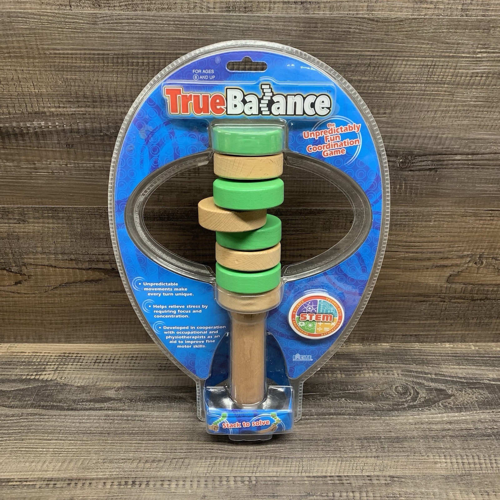 TrueBalance Coordination Game Balance Wood Toy for Adults and Kids STEM – New