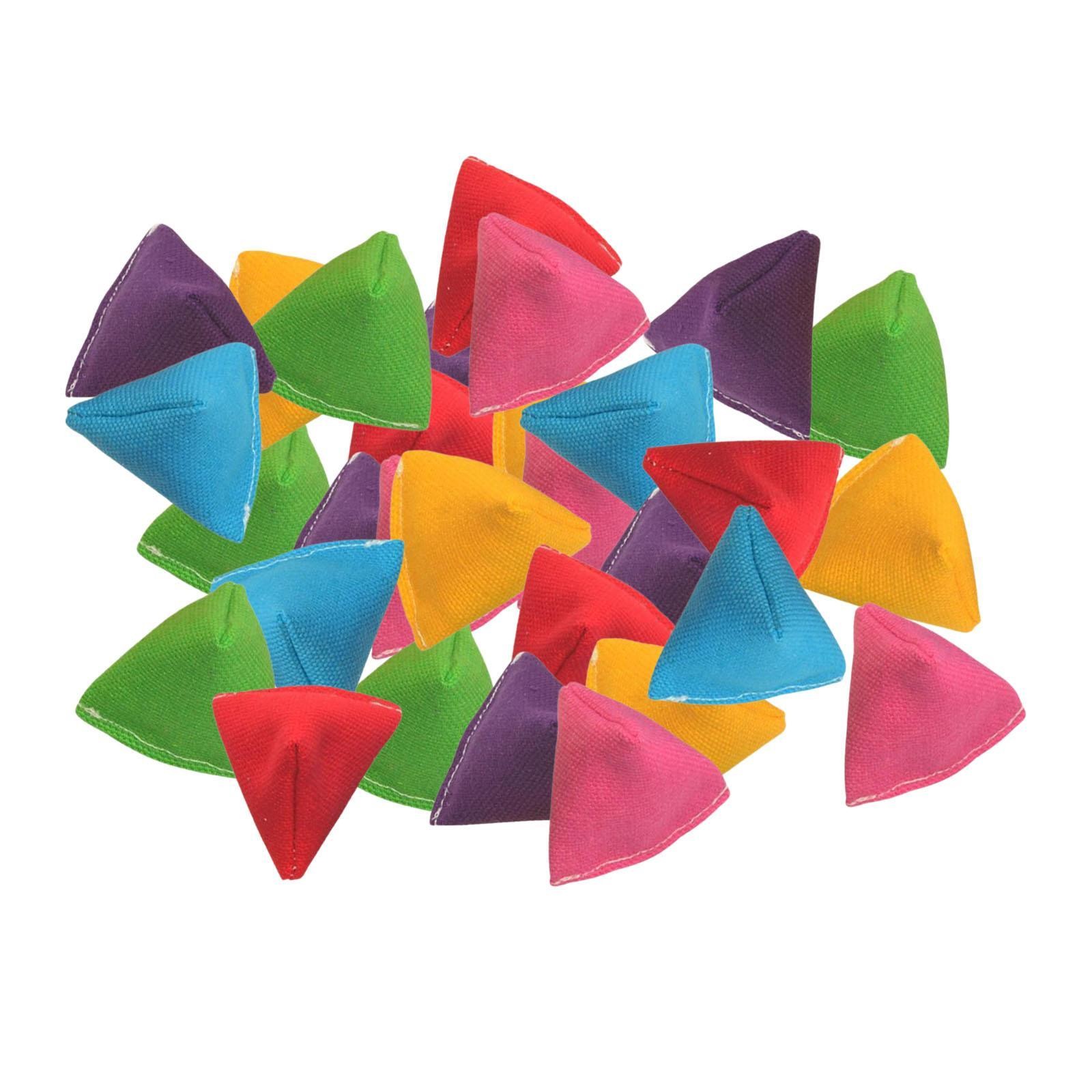 30x Triangular Beanbag Mini Sandbag Outdoor Sports Educational 4cm Toss Bag for