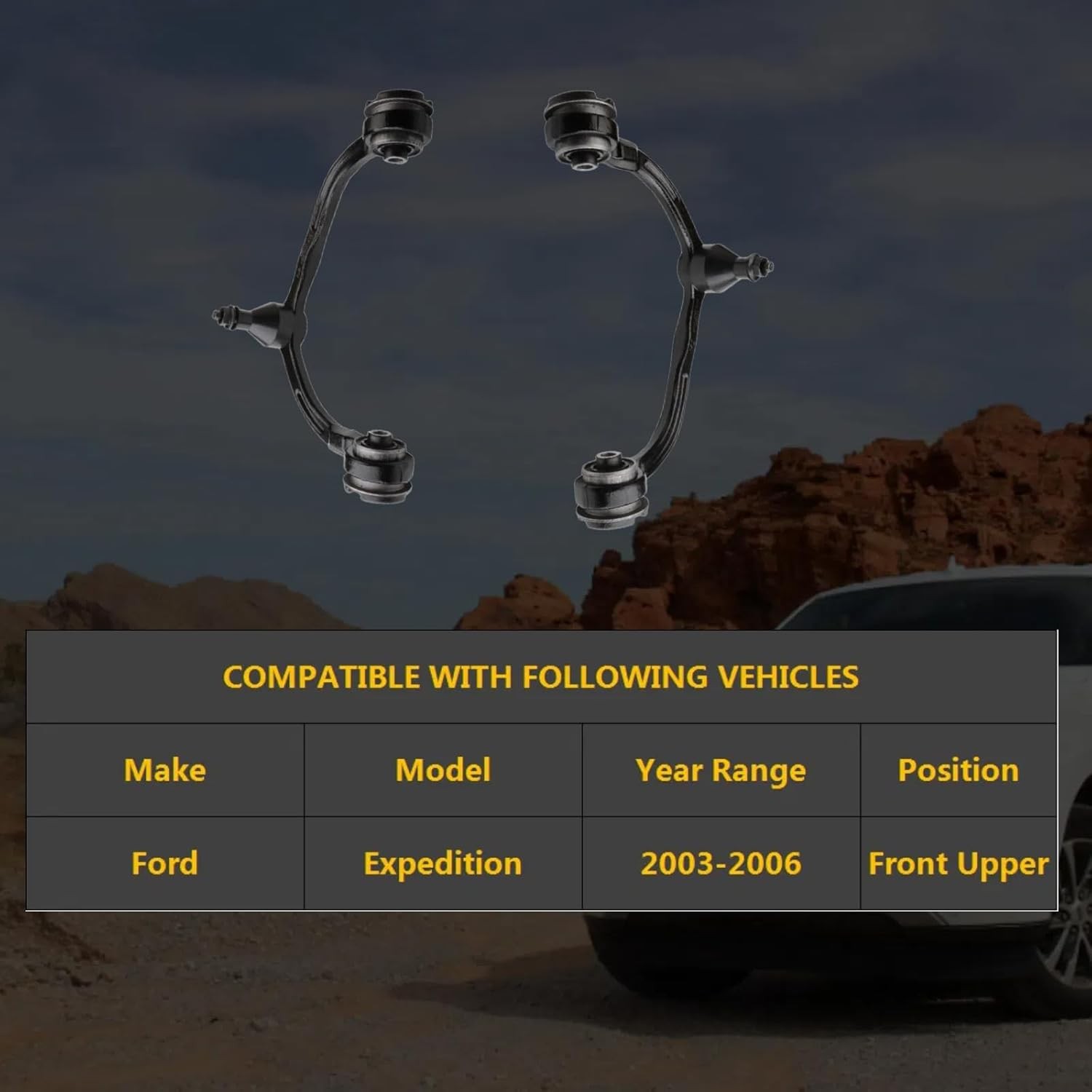2pc Front Upper Control Arm Kit for Ford Expedition 2003 2004 2005 2006 2007,