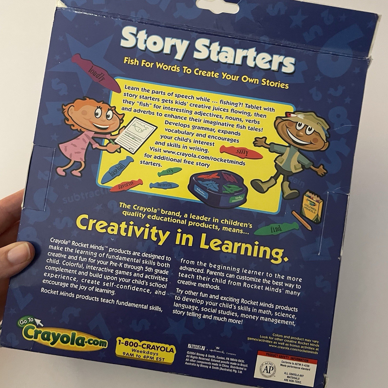 Vtg Crayola Story Starters Rocket Minds Fish For Words Ages 8-11 NOB