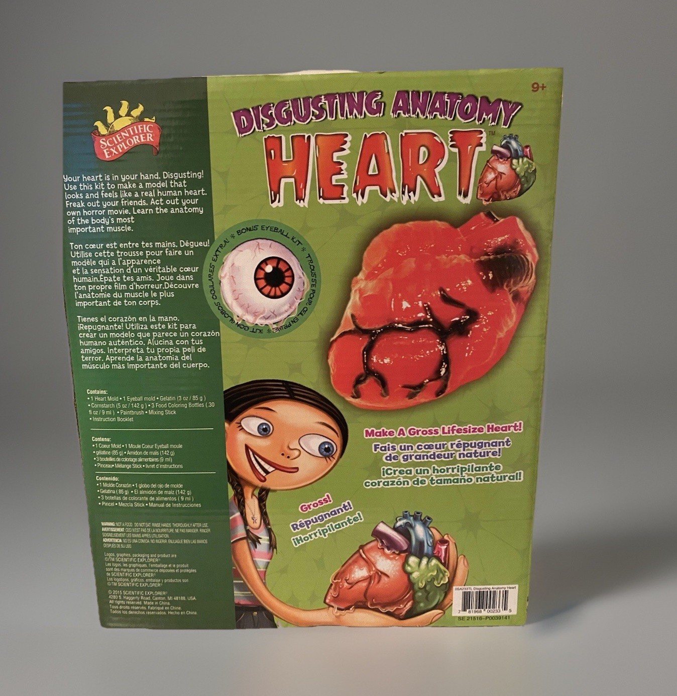 Scientific Explorer Disgusting Anatomy Heart and Eye mold Brand New In Box Kit
