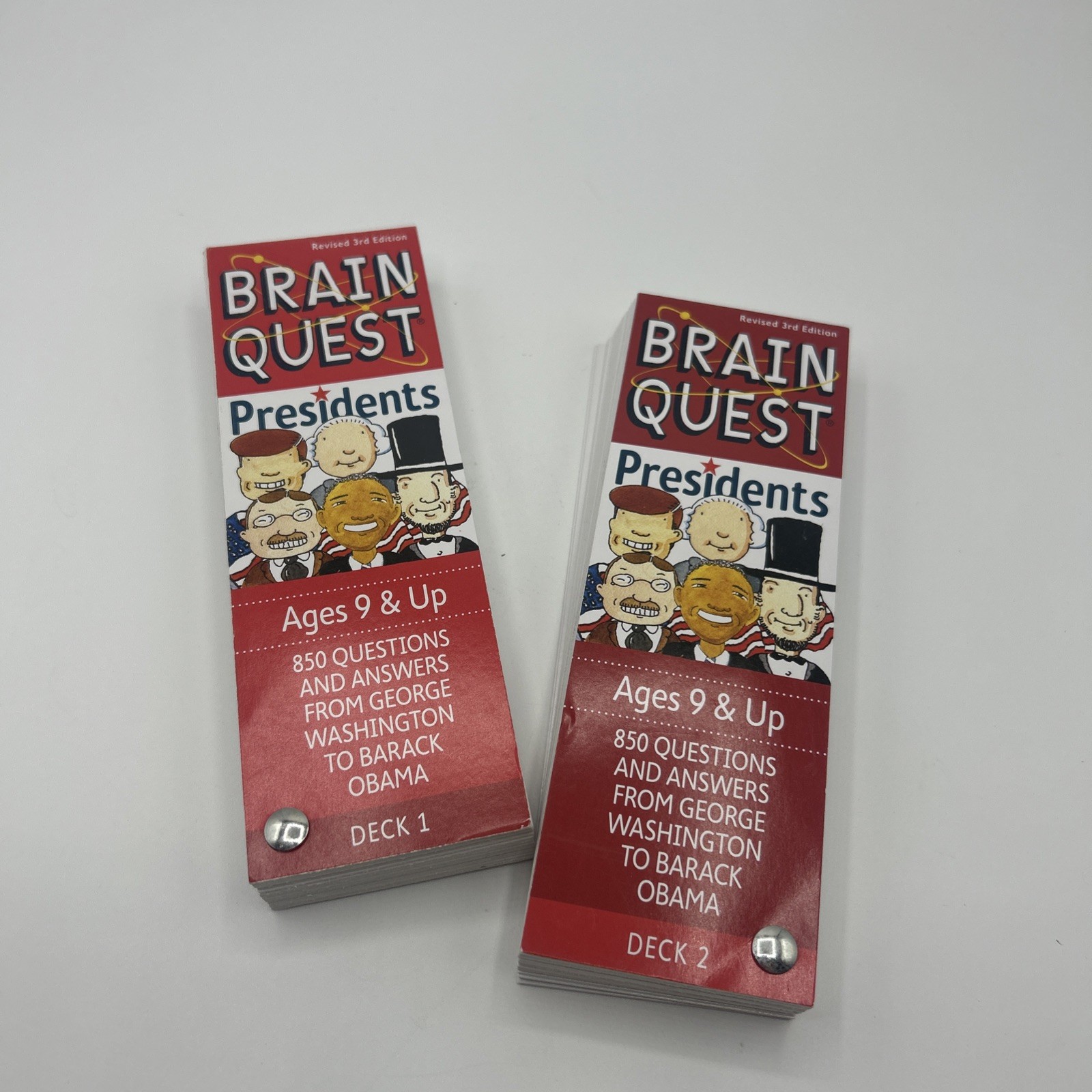 Brain Quest America & Presidents Flash Cards Lot of 2 Ages 9 & Up