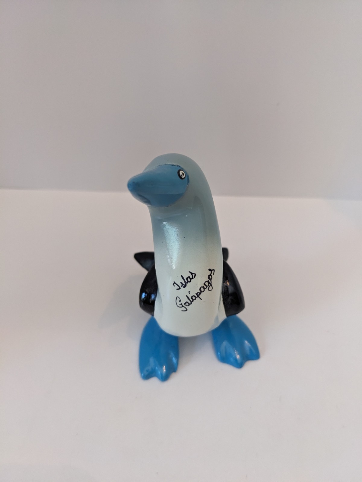 Blue Footed Booby Bird Ceramic Hand Painted Figurine