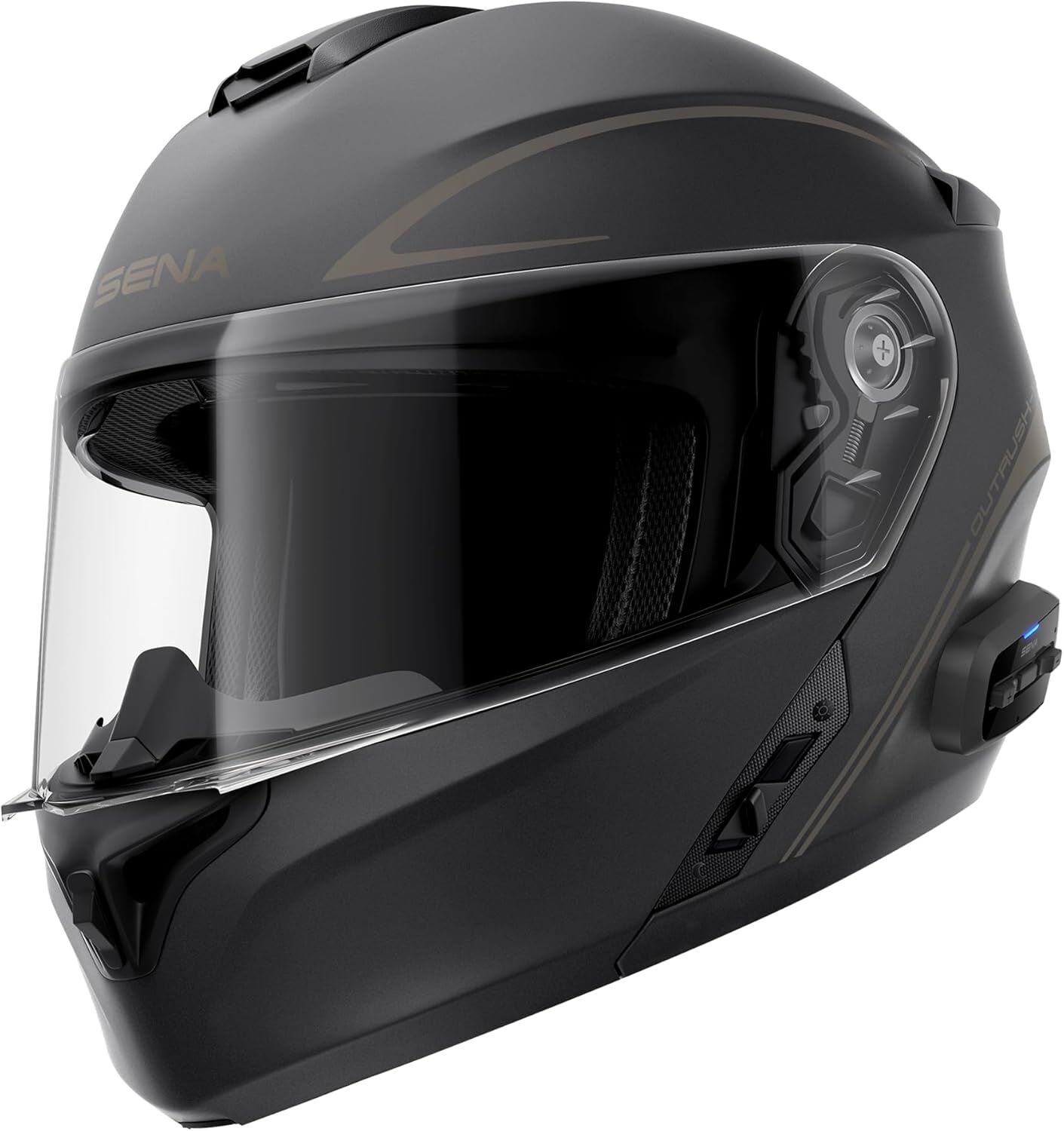 Sena Outrush R Bluetooth Modular Motorcycle Helmet with Intercom System (Matte