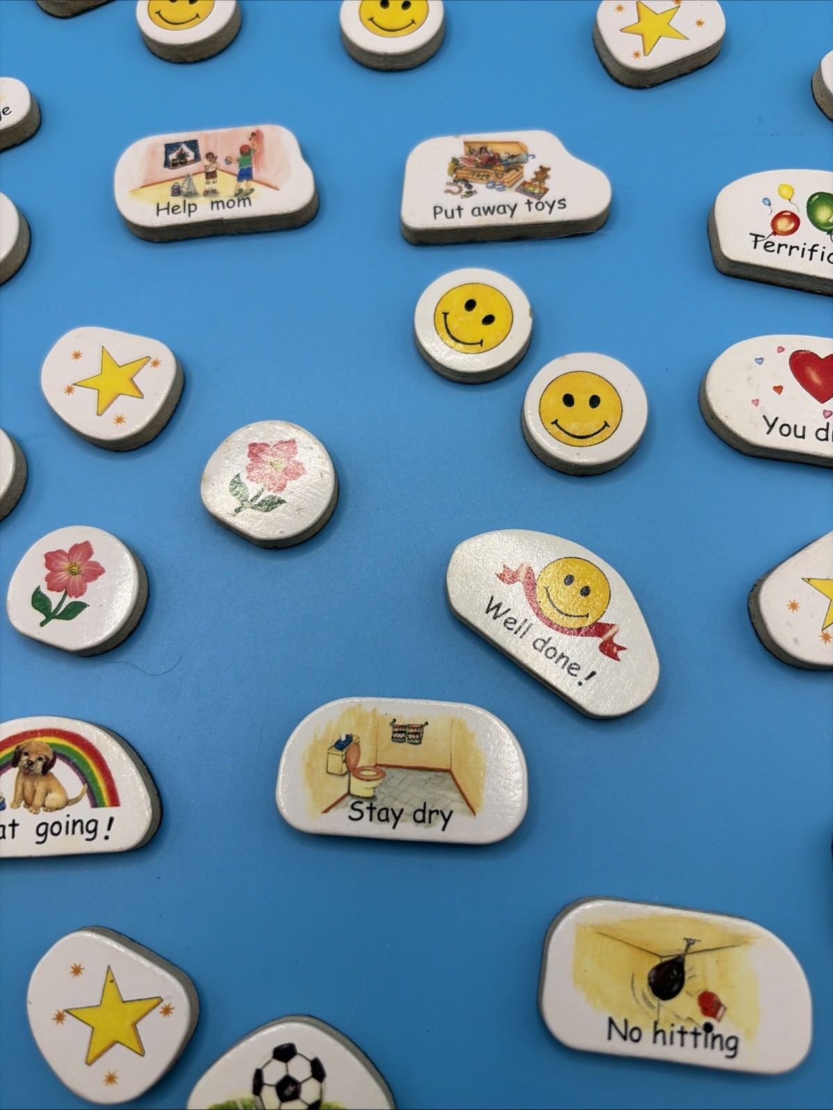Reward Behavior Chart Magnets Lot Classroom Chore Incentive Smiley Star Teacher