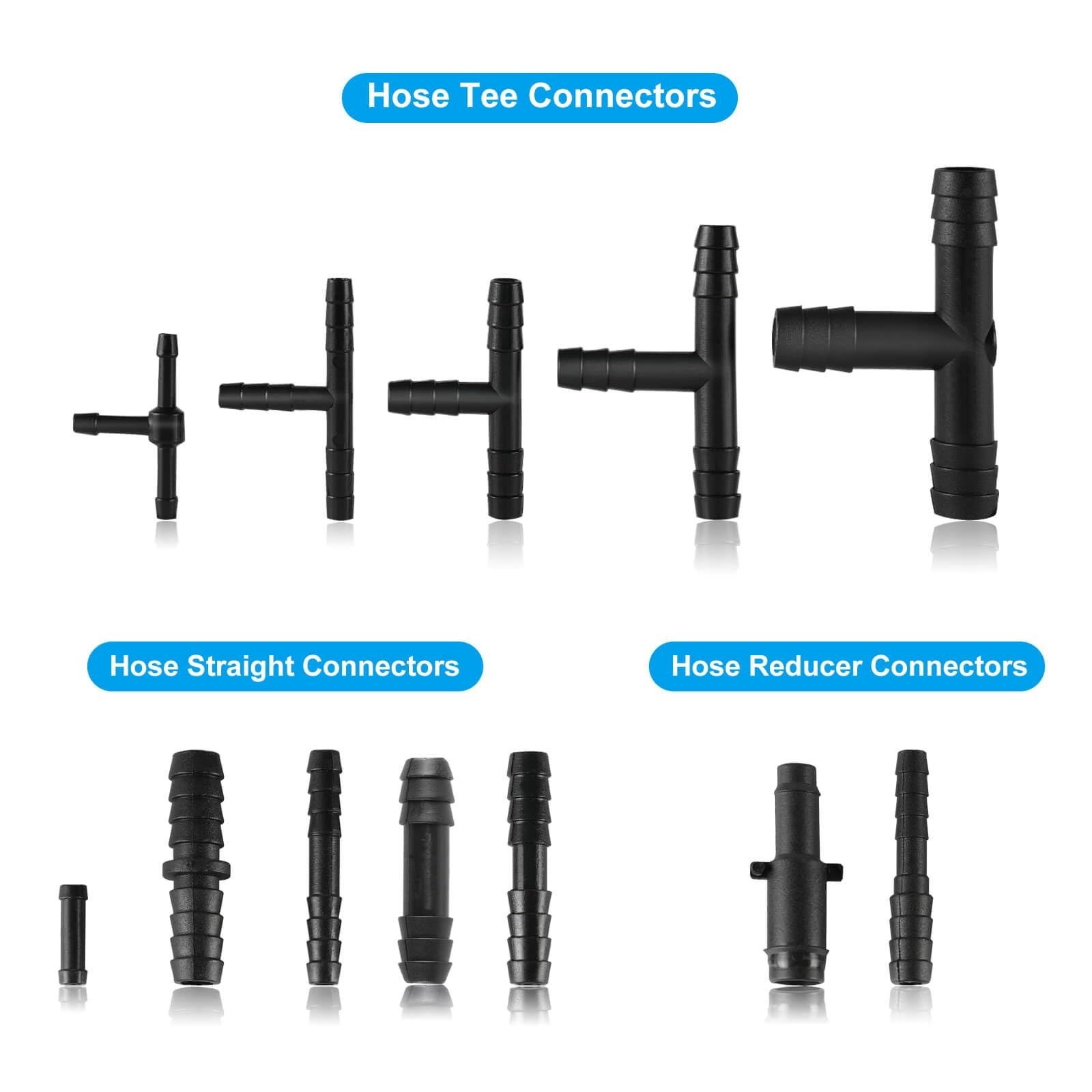 Automotive Vacuum Connector Assortment 105PCS 1/8″ to 3/8″ Tubing Set