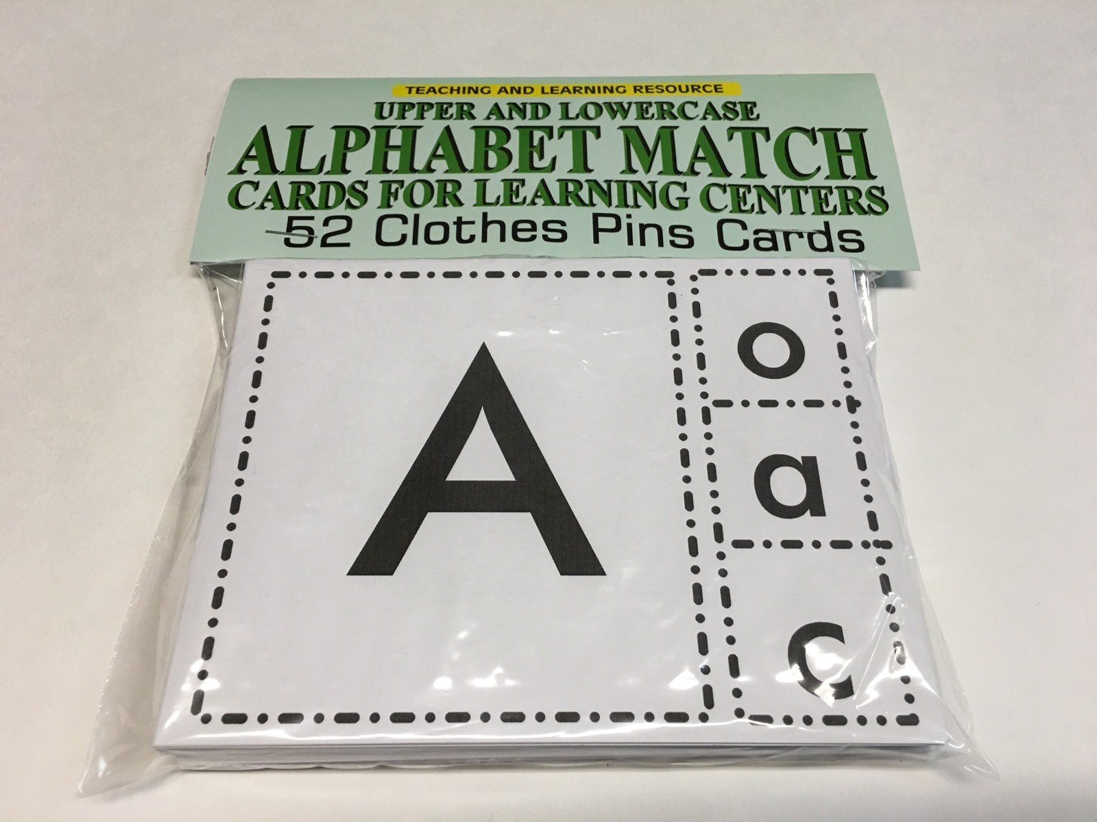 ALPHABET MATCH – Cards for Learning Center 52 Cards- Letters Teaching supplies