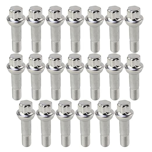 20 PCS Wheel Lug Nuts Bolt 14mm x 1.5 Stainless Steel Wheel Stud Fit for